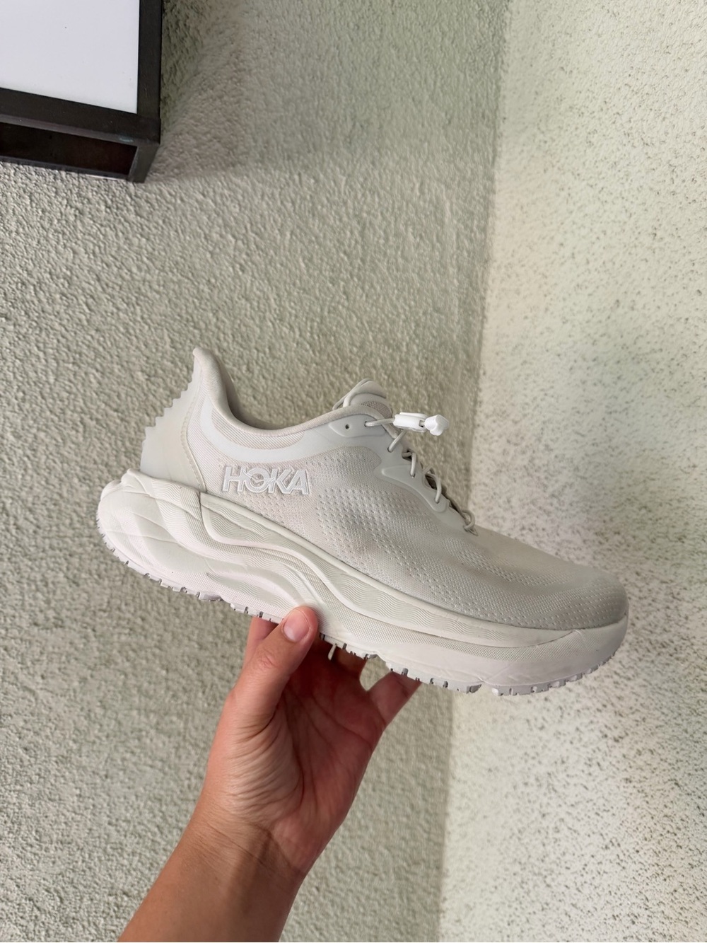 Hoka Women's Lightweight Athletic Sneaker in Off-White